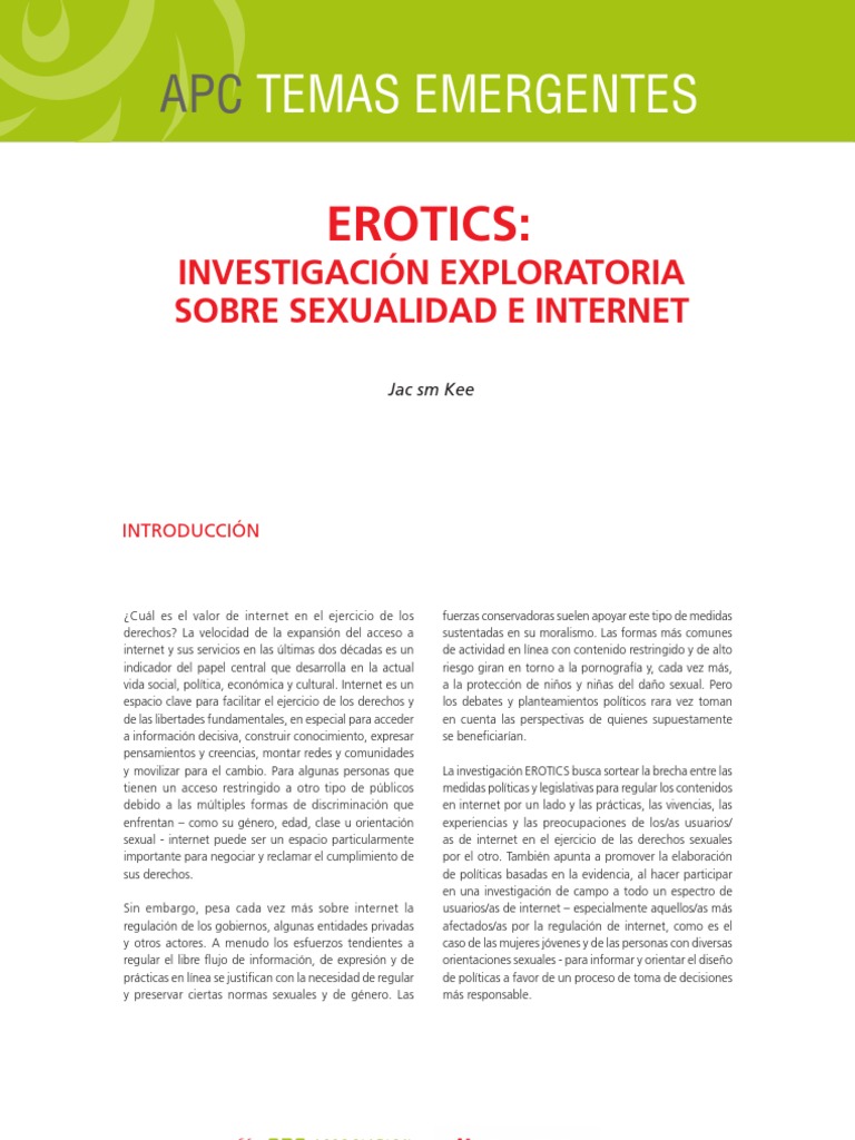 Jenna Rickert Porn - EroTICs: INVESTIGACIÃ“N EXPLORATORIA SOBRE SEXUALIDAD E INTERNET | PDF |  Lesbianas | Servicio de redes sociales