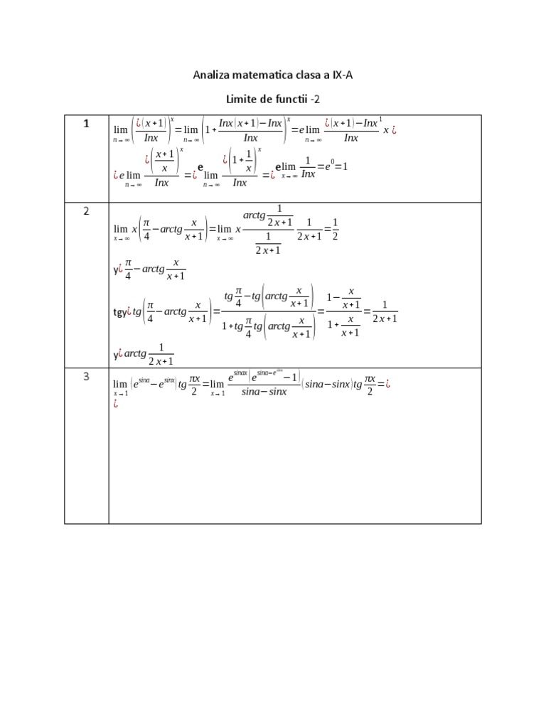 analiza matematica clasa 11 pdf