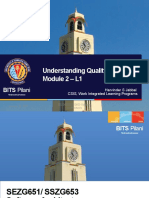 Understanding Quality Attributes Module 2 - L1: BITS Pilani