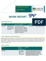 Amity Physical Education Work Report on Recreational Activity