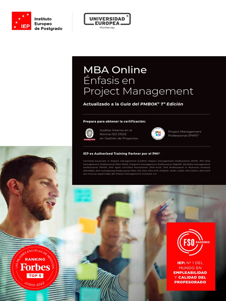 IEP UEM-MBA Enfasis Gestion de Proyectos | PDF | Profesional en el ...