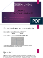 Ecuaciones lineales en una y múltiples variables