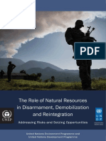 UN UNEP the Role of Natural Resources in Disarmament, Demobilization and Reintegration 2013