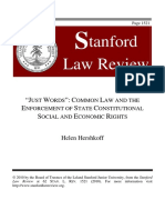 JUST WORDS - COMMON LAW AND THE ENFORCEMENT OF STATE CONSTITUTIONAL SOCIAL AND ECONOMIC RIGHTS - Helen Hershkoff