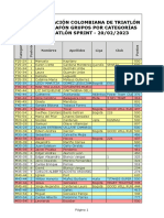 Escalafón Federados Duatlón Sprint 2023 02 20