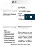 Focus2 2E Unit Test Dictation Listening Reading Unit3 GroupA