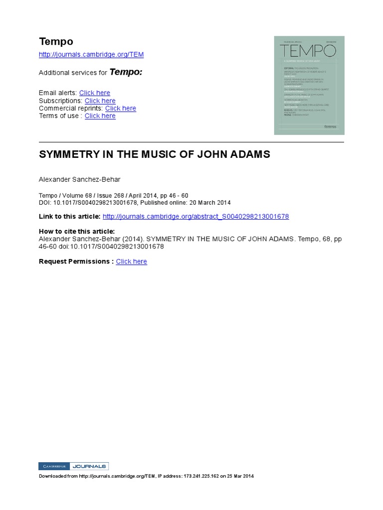 Symmetry in John Adams | PDF | Poetry | Classics