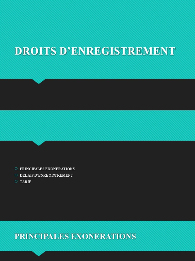 Droits D'enregistrement PDF Banques Titrisation