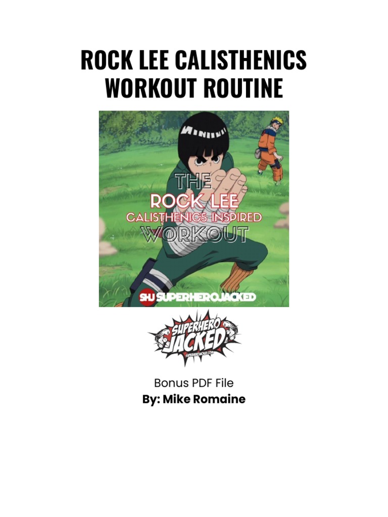 Rock-Lee-Calisthenics-Workout-PDF | PDF | High Intensity Interval Training  | Physical Fitness