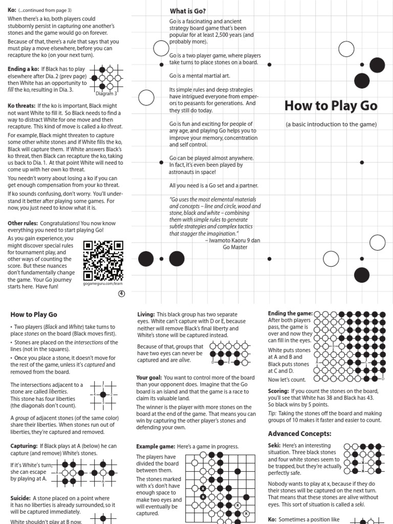 Go Game Rules and Strategies Explained | PDF