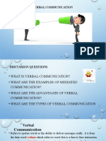 Lesson 5 Verbal Communication