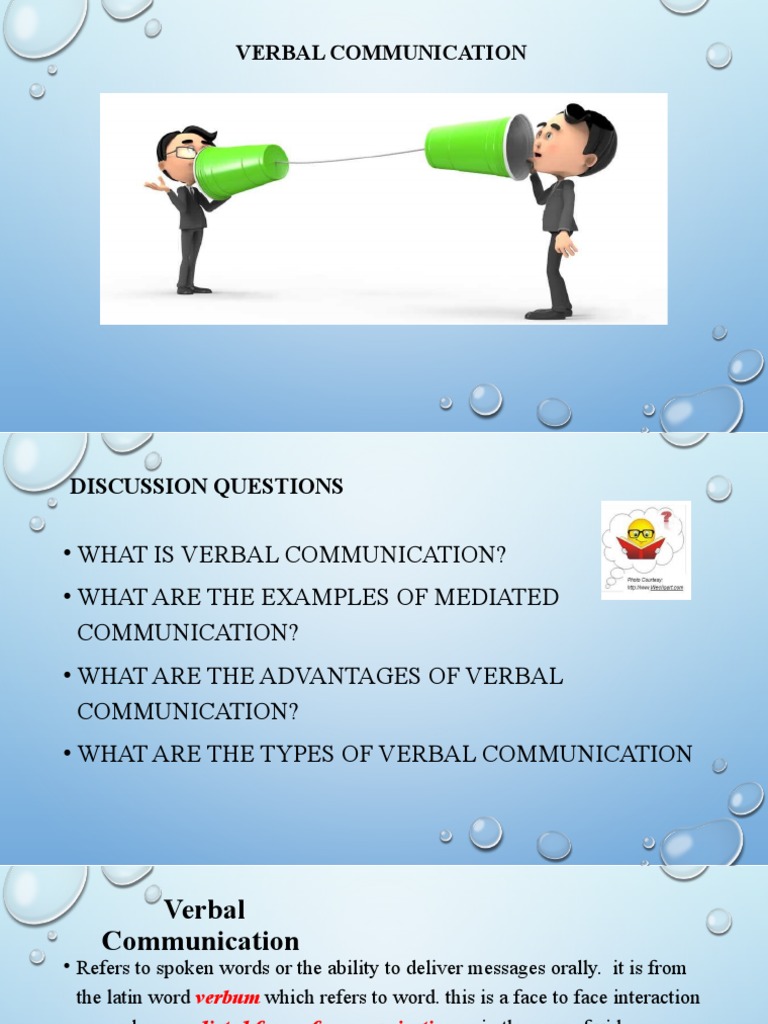 Lesson 5 Verbal Communication | PDF | Communication | Conversation