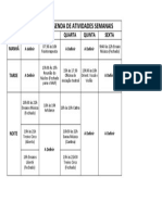 Agenda Semanal - Casa de Cultura