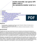 O Recem Nascido Vai para Uti Neonatal Cuidados Com o Desenvolvimento Sensorio Motor Oral e Neuroprotecao