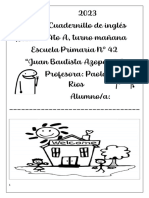 EP 42 Cuadernillo de Inglés 4to A 2023, Profe Paola Rivas $180