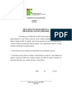 DECLARACAO DE MATRICULA - Programa Jovem Aprendiz - Rev060519