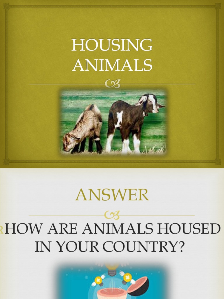 Housing Animals PDF