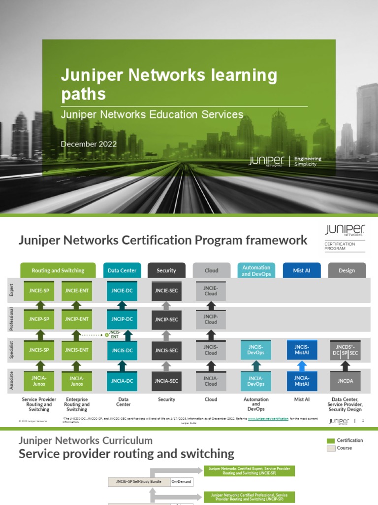 Certification Paths by Credential PDF Juniper Networks Cisco Certifications