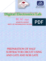 Digital Electronics Lab: BCAC-292