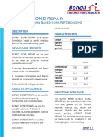 Bondit Bond Repair: Description Characteristics