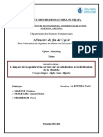 L’impact de la qualité d’un service sur la satisfaction et la fidélisation de la clientèle