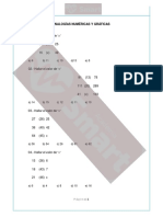 ANALOGÍAS NÚMERICAS Y GRÁFICAS