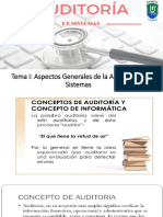 Tema I Aspectos Generales de La Auditoría de Sistemas