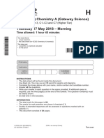 GCSE (9-1) Chemistry A (Gateway Science) Thursday 17 May 2018 - Morning