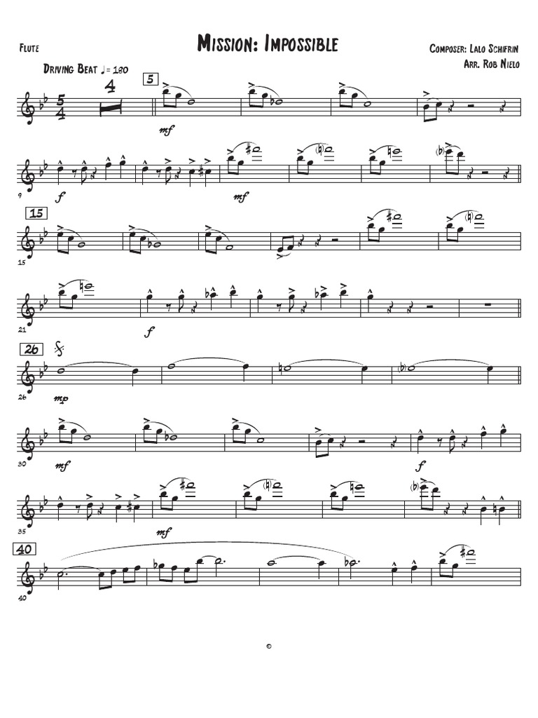 Mission Imposible Flute PDF