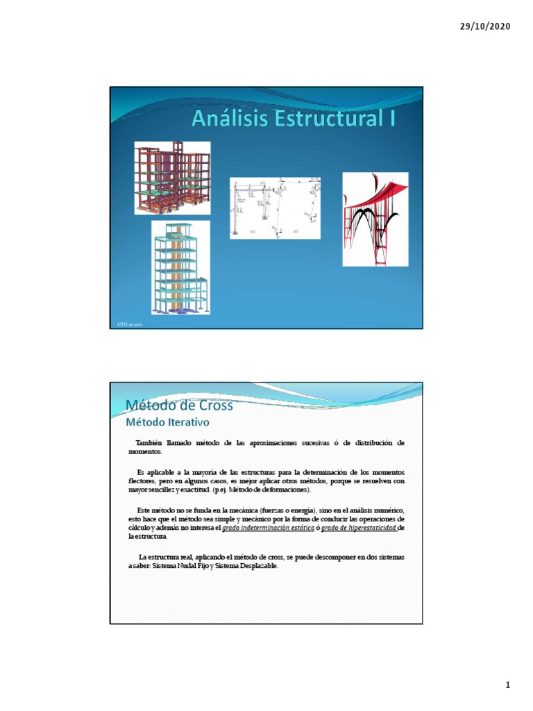 Analisis Estructural I - Tema 6-1 Metodo de Cross PDF 2020v1 | PDF ...