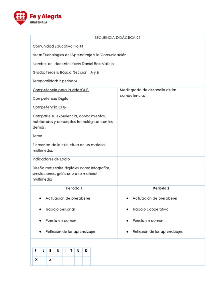 Secuencia Elementos de La Estructura de Un Material Multimedia | PDF ...