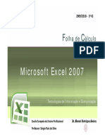 Excel 2007: operações básicas