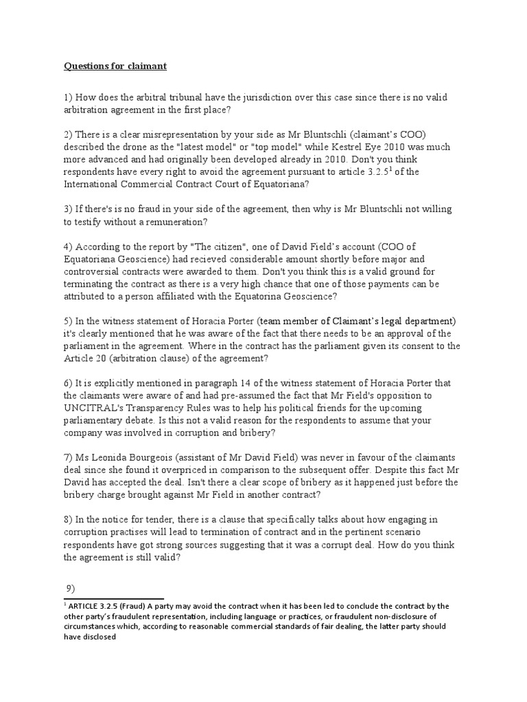 Moot Questions Download Free PDF Arbitration Government