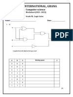 Grade 9 WS Logic Gates