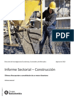 Informe Sectorial Construcción - Agosto 2022