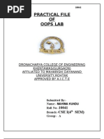 Practical File OF Oops Lab