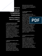 Capítulo 8 Adquisición Del Conocimiento. El Proceso de Codificación Dianeiry Cárdenas Morel 21-spsm-7-019