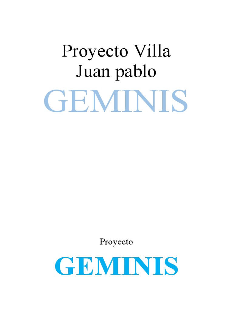 Proyecto Genesis | PDF
