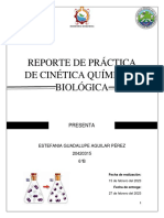 Reporte de Práctica de Cinética Química y Biológica