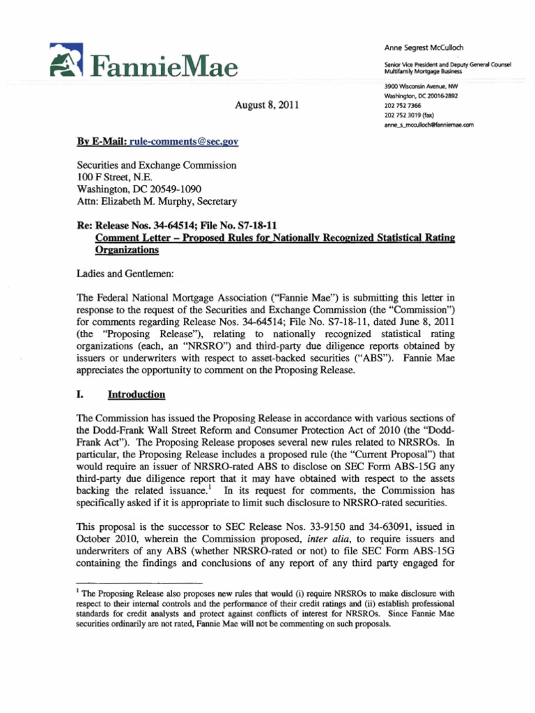 Fanniemae Gov PDF Mortgage Backed Security