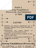 Tekstong Nanghihikayat Persweysib Ang Makapukaw Ay