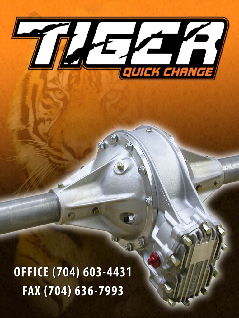 Tiger Quick Change Rear End Options | PDF | Iron | Metals