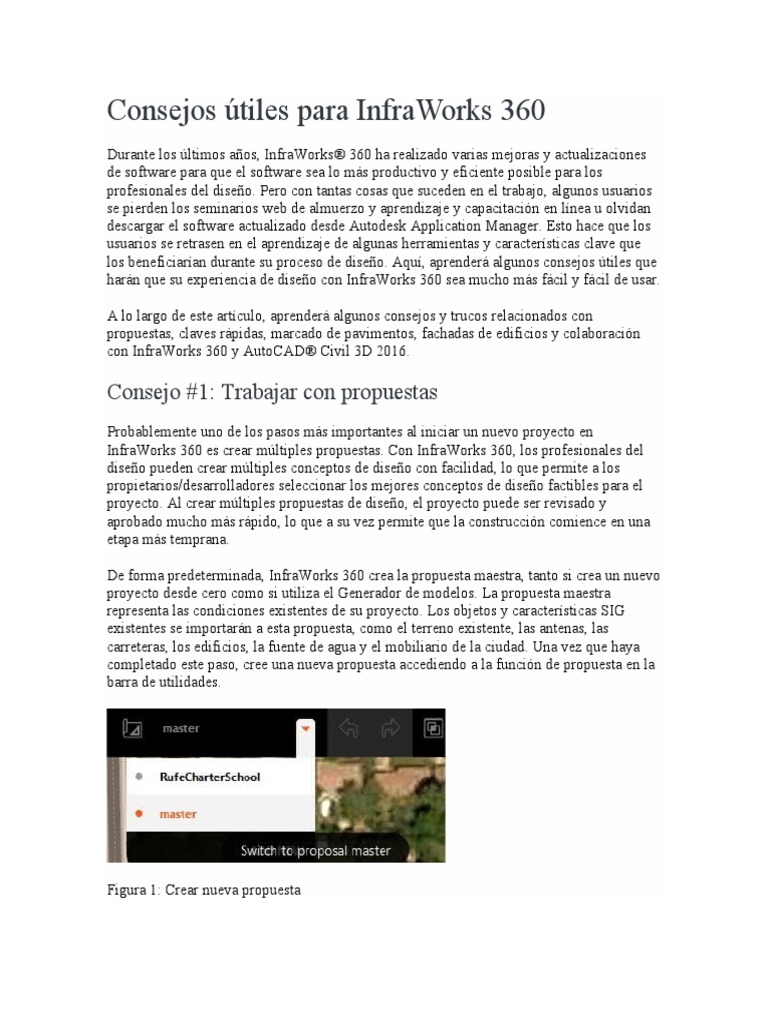 Consejos Útiles para InfraWorks 360 | PDF | Cad automático | Software