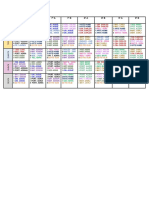 Class Schedule Matrix