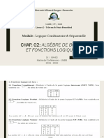 CHAP 02 Algèbre Boole Fonctions Logiques