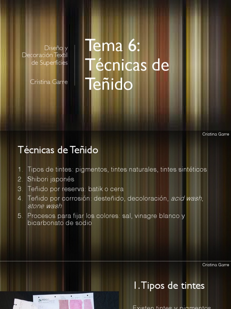 Técnicas de Teñido Textil | PDF | Materiales | Química