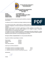 6to Informe de CCNN - Primer Quimestre - 2022