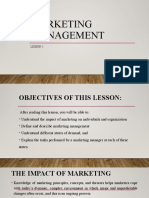 Marketing Management Lesson 2