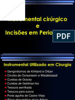 Instrumental cirúrgico e incisões em periodontia