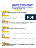 Test de Personalidad en Examen Admisión PNP 2023 Prueba Resuelta Con Respuestas Suboficiales Oficiales Policía Nacional Del Perú Etspnp PDF